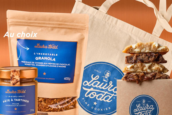 Duo Coffret de 5 Big Cookies + Granola ou Pâte à tartiner au choix