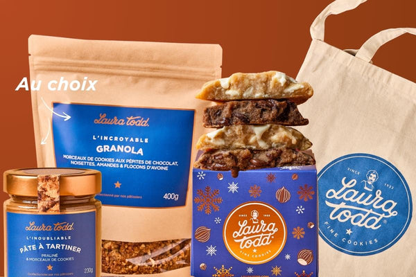 Duo Coffret de Noël 5 Big Cookies + Granola ou Pâte à tartiner au choix