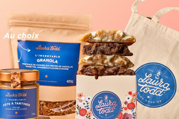 Duo Coffret pour la Fête des mères de 5 Big Cookies + Granola ou Pâte à tartiner au choix