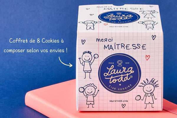 Coffret Merci Maitresse - 8 cookies - Laura Todd
